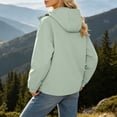 thumbnail image 5 of Vynhevius Womens Outdoor Jacket Solid Hooded Zip Up Windproof With Pockets, 5 of 6