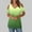 Green, variant on Summer Shirts For Women Sevevn Women's Fashionable Gradient Printed Short Sleeved V-Neck Off Shoulder T-Shirt