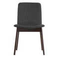 thumbnail image 3 of Cortesi Home Bjorn Dining Chair in Charcoal Fabric, Walnut Finish (Set of 2), 3 of 4