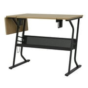 Sew Ready Eclipse Sewing and Craft Table with Adjustable Platform in Black / Maple