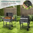 thumbnail image 6 of Costway Outdoor Charcoal Grill 391 sq.in. Cooking Area 2 Foldable Side Table BBQ Camping, 6 of 10