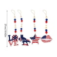 thumbnail image 3 of JHyouerji 10.62 Inch Patriotic Wooden Bead Hanging Ornaments with American Flag Wooden Tag,Wood Bead for Independence Day Labor Day Decor, 3 of 7