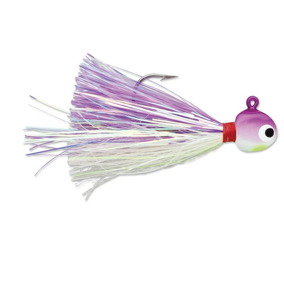 VMC Hot Skirt Glow Jig 1/16oz Purple Albino Fishing Lure