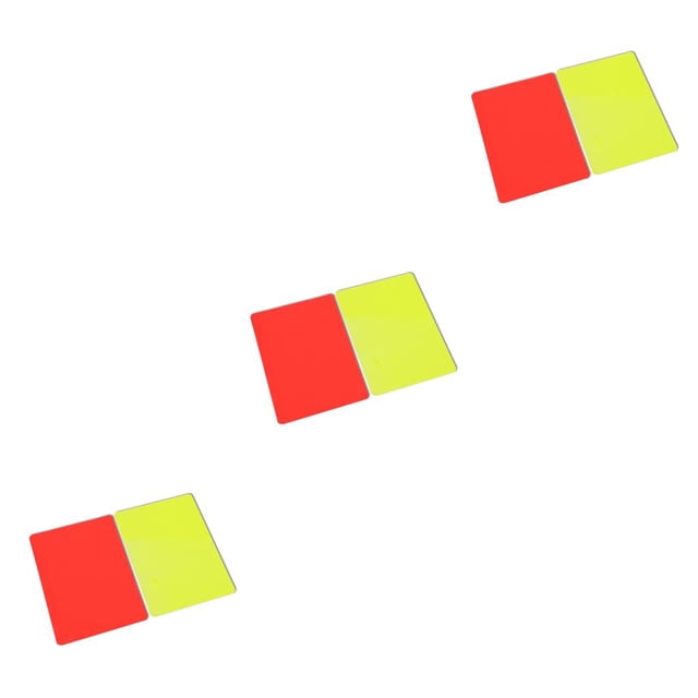 Vogacara Juego de 2 unidades de tarjetas de árbitro de fútbol, juego de fútbol portátil, deporte, rojo, amarillo, tarjetas de PVC, Type1 NO1
