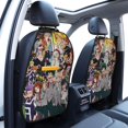thumbnail image 3 of Mha Boku no Hero Academia 2 PCS Car Seat Protector Backseat Car Organizer Accessories Decor Adjustable Seat Back Protector Anti-kick Storage Mat For Universal Car, 3 of 9