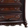 thumbnail image 3 of Venta Tall Dresser Chest, 5 Drawers, Carved Details Cherry Brown Solid Wood, 3 of 5