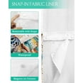 thumbnail image 4 of No Hook Shower Curtains, Sea Turtle Coastal Small Shower Curtains with Snap in Liner, Vintage Summer Beach Coral Ocean Waterproof Washable Fabric Bathroom Shower Curtain Sets, 36" x 78", 4 of 7