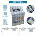 thumbnail image 6 of Summer Beach Table Runner 70 Inches, Happy Summer Slippers Coastal Blue Plaid Bed Runner Dresser Scarves Tabletop for Indoor Outdoor Parties/Ceremony/Banquet, 13" x 70", 6 of 9