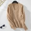 thumbnail image 1 of PEONAVET Chandail Col Roulé Femme Chandail Décontracté Col Rond Manches Longues Chandail Rayé Tricoté Blouse Ample, 1 of 3