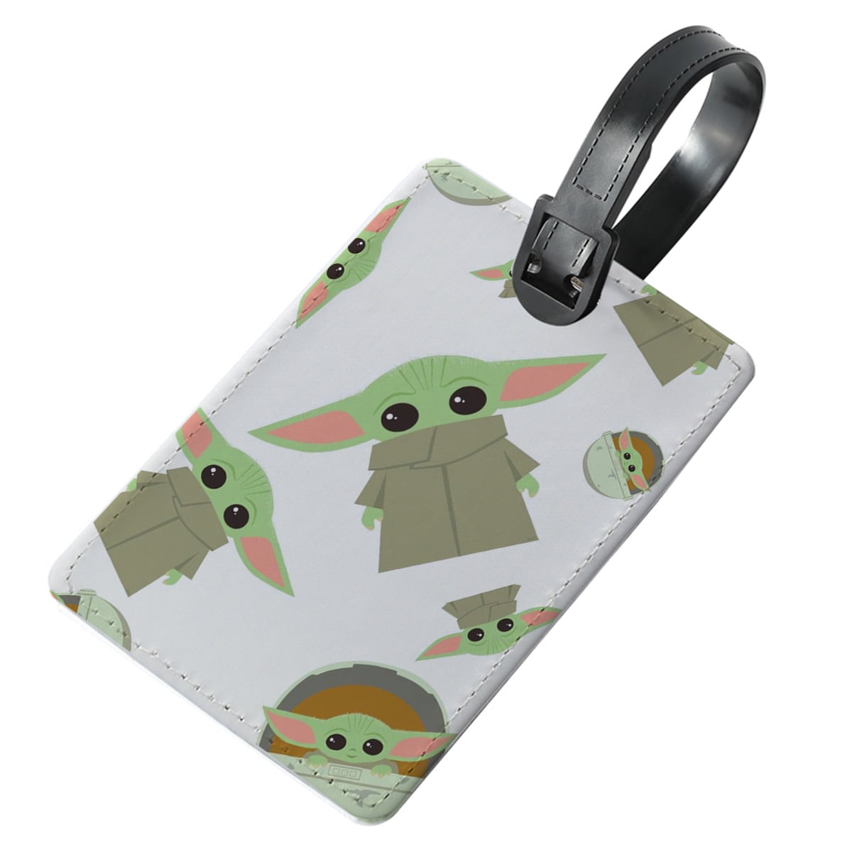 Rectangle PU Leather Luggage Tags for Travel Suitcase Baggage 4.05 x 2.