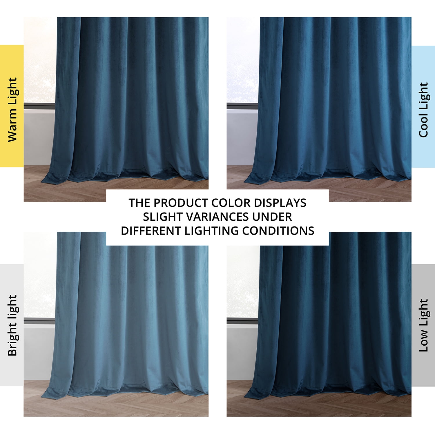 HPD Half Price Drapes Basic Deluxe Velvet Room Darkening Curtains with Rod Pocket - 2 Panels Set - Window Curtains for Living Room & Curtains for Bedroom, 50W X 96L, Dark Blue