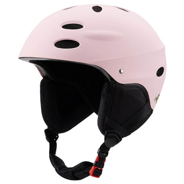 Casco de esquí para nieve, casco deportivo, ajuste ajustable, accesorios de esquí, casco para patinaje sobre ruedas, monopatín, deportes al aire libre Rosa