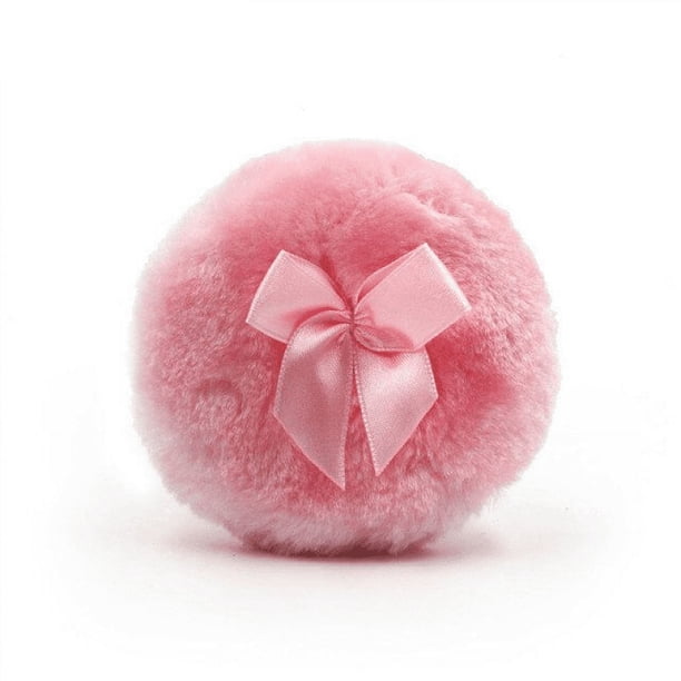 4 esponjas de polvo grandes y esponjosas, súper suaves, lavables, reutilizables, de terciopelo esponjoso, para belleza facial, solo para mujeres, con lazo, cara y cuerpo