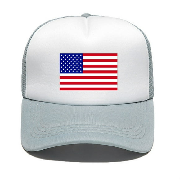 Outfmvch Bonnet Unisexe Casquette de Baseball Américaine Chapeau en Maille des États-Unis pour Hommes Femmes Chapeau Ajustable Drapeau Usa Taille Sangle Arrière Casquettes Respirantes Camionneur Chapeau de Soleil Décontracté Chapeau d'Hiver Taille Unique