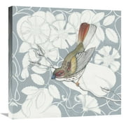 Global Gallery's 'Arts and Crafts Birds II Tone on Tone' by Elyse DeNeige Stretched Canvas Wall Art