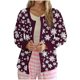 thumbnail image 2 of Cárdigan informal para mujer, cárdigan con botones y estampado navideño, chaqueta de moda, blusa para mujer, 2 of 5