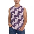 thumbnail image 3 of Uemuo Leopard Print Pattern Men's Sleeveless T-Shirt,Muscle Athletic Tank Top, Moisture-wicking Quick-dry Breathable Classic Tee Top for Gym Run Outdoor Sports-Medium, 3 of 8