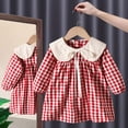 thumbnail image 5 of StSilkitty Dress for Girls Plaid Cotton Long Sleeve Collared Bowknot A-Line Dresses Fall Lightweight Casual Outfits, 5 of 7