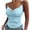 Black, variant on JGGSPWM Women Solid Essential Spaghetti Strap V Neck Camisole Sleeveless Slim Sexy Crop Top Side Drawstring Casual Tank Tops Gray L