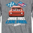 thumbnail image 3 of Hot Wheels - Drive Fast Live Free - Toddler And Youth Long Sleeve Graphic T-Shirt, 3 of 5