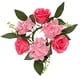 thumbnail image 2 of Anillos de velas navideñas, guirnalda navideña de 8 ", coronas pequeñas, candelabro de corona navideña para chimenea, velas cónicas para el hogar y la , Rosa Rosa Macarena Coronas de anillos con velas, 2 of 8