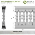 thumbnail image 2 of Ekena Millwork 40"H x 6'L Fiberthane Avalon Unassembled Balustrade Railing Kit, Style D (6 7/8" On-Center Spacing to Pass 4" Sphere Code), 2 of 6