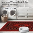 thumbnail image 5 of ODIKA 4'x6' Machine Washable Non-Slip Area Rug, Unique Ominous Artful Composition High Traffic Rug, Red, 26974, 5 of 7