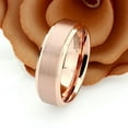 thumbnail image 4 of Tungsten Rings for Men Wedding Bands for Him Womens Wedding Bands for Her 8mm Rose Gold Brushed Center, 4 of 8
