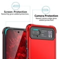 thumbnail image 5 of TJS for Motorola Razr 2023 / Razr 40 Phone Case, [Military Grade] Heavy Duty Magnetic Support Ring Kickstand Cover for Moto Razr 2023 / Razr 40 (Red), 5 of 7