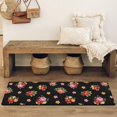 thumbnail image 4 of Pioneer Flower Floral Print Pattern Bathroom Rugs Mat, Non Slip Microfiber Bathroom Rug with Rubber Backing, Soft Mats for Bathroom Floor Tub Shower, 17"x47", 4 of 5