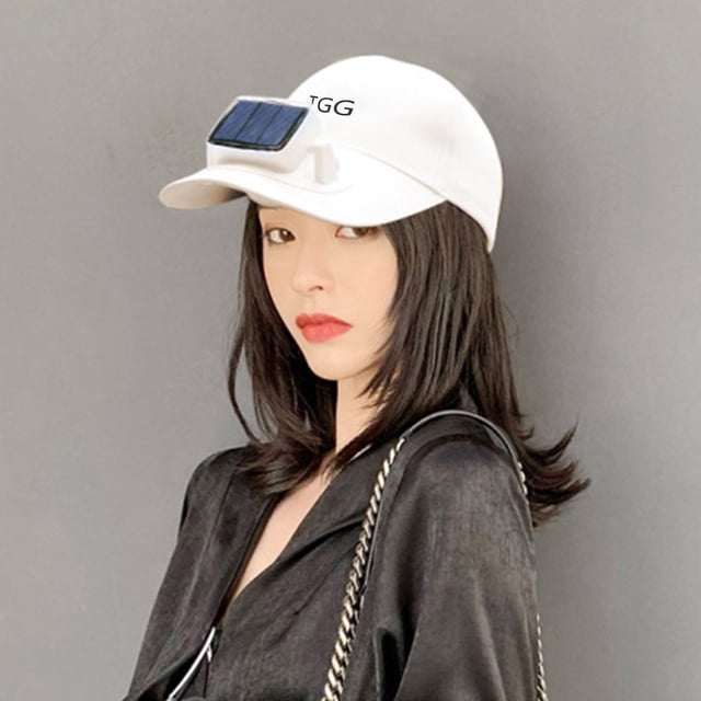 PEONAVET Sun HatSolar Fan Cap Solar USB Charging Sunscreen Sun Hat Multifunctional Large Wind Portable Small Fan Cap