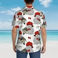 thumbnail image 6 of Balery Rabbit And Hedgehog Print Men's Hawaiian Shirts Short Sleeve Beach Shirt Relaxed Fit Vacation Button Down Shirts-3X-Large, 6 of 9