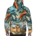 thumbnail image 7 of Kdxio Red Blue Dragon Battle Epic Print Mens Casual Hooded Collar Drawstring Hoodies Pullover Sweatshirts Casual Long Sleeve Shirts-Medium, 7 of 7