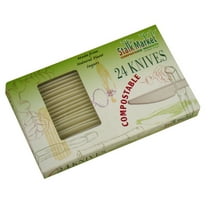 StalkMarket Compostable Cutlery Knives, Pearlescent White, Pack of 576