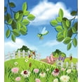 thumbnail image 3 of Ambesonne Flowers Insects Duvet Cover Sets, Spring Scene, 2-Twin, Azure Blue Multicolor, 3 of 3