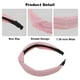 thumbnail image 4 of Diadema de nudo de algodón texturizado Unique Bargains, banda para el cabello suave para mujeres, altura de 1.3 pulgadas, rosa claro, 4 of 7