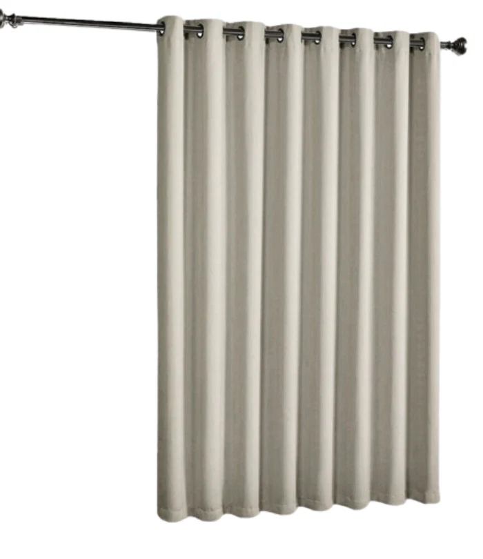 Gorgeous Home Linen Room Divider Extra Wide Thermal Unlined Blackout Grommet Curtain 1 Panel 100" Wide x 84" Long Ivory