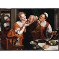 thumbnail image 2 of Jan Massys 24x18 Black Ornate Framed Double Matted Museum Art Print Titled: The Ill-Matched Pair (1566), 2 of 5