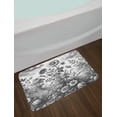 thumbnail image 2 of Ambesonne Grey Bath Mat, Monochrome Leafy Sunflowers, 30.2" x 20", Dark Sepia Pearl, 2 of 3