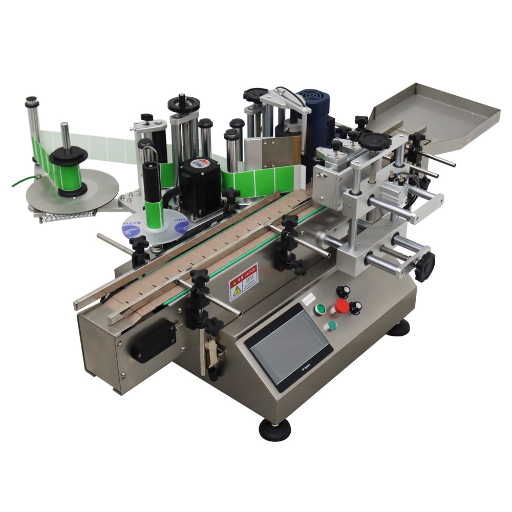 INTSUPERMAI Desktop Position Labeler Automatic Sticker Round Bottle Roller Labeling Machine for Tin Can