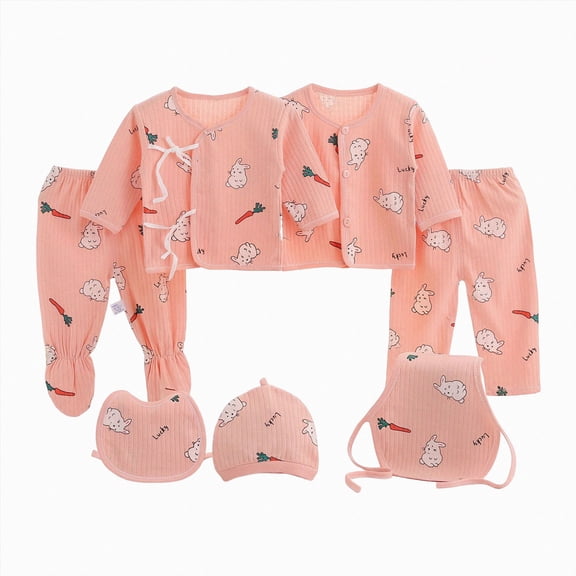 Newborn Infant Clothes & Accessories Set Tops Long Pants Romper Bottom Hat Bib Sock Shose Outfits Set for 0-3Months Caqnni