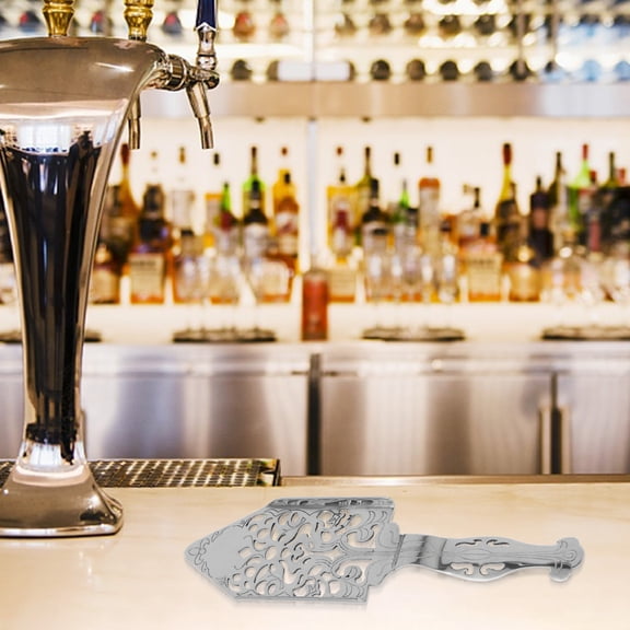 Ayyufe Absinthe Spoon Hollow Reusable Stainless Steel Absinthe Fountain Accessory Colander for Home;Silver