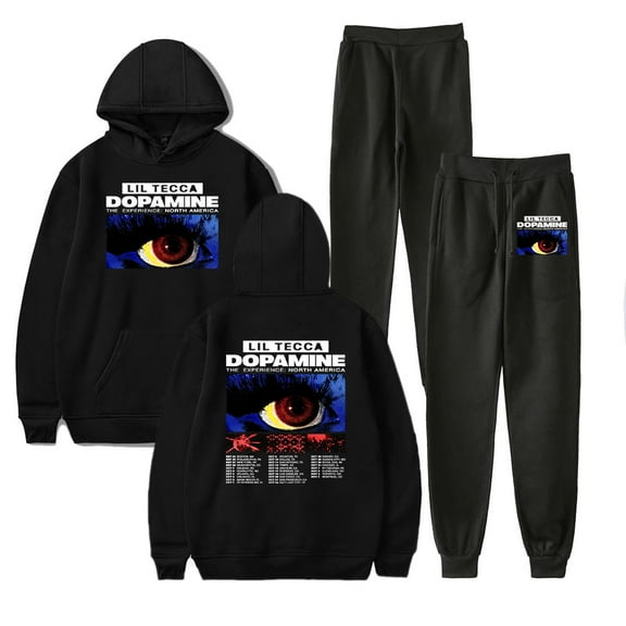 Lil Tecca The Dopamine Experience Tour Hoodie Merch Pants Sets For Men/Women Sweatshirt Pants Two Piece Set