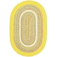 thumbnail image 1 of Yellow Rug Braided Textured Design, 8-Foot by 11-Foot Oval Soft Kids/Nursery Carpet, 1 of 1