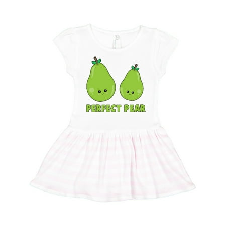 

Inktastic Perfect Pear Outfit Couple Funny Fruit Pair Gift Toddler Girl Dress