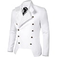 thumbnail image 1 of EGNMCR Jackets for Men Men Halloween Button Embellished Stand-collar Jacket Coat Tops, 1 of 4