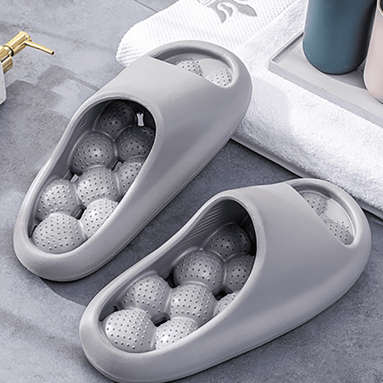 Cloud Slippers Slides for Women and Men, Massage Shower Bathroom Non-Slip  Quick Drying Open Toe Super Soft Comfy Thick Sole Home House Cloud Cushion  Slide Sandals for Indoor & Outdoor Platform Shoes 