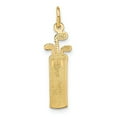 thumbnail image 3 of Solid 14k Yellow Gold Golf Bag Charm Pendant, 3 of 4