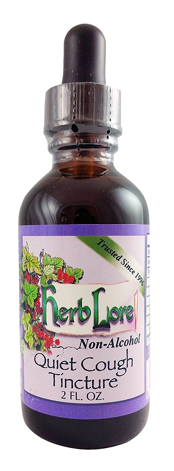 Herb Lore Quiet Cough Organic Herbal Cough Medicine NonAlcohol (2 Ounce) Natural Vegan