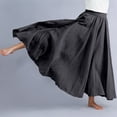 thumbnail image 7 of BUWTTER Women's Skirts Flowy Maxi Daily Wear A Line Ruffle Comfortable Elastic Waist Loose Long Grey Skirt 95CM, 7 of 7